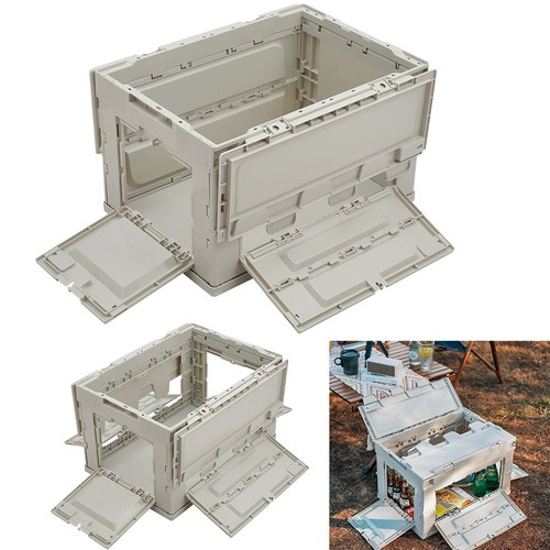 Folding storage box stackable - folding,