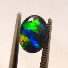 Black Opal Triplet Cabochon Oval Gemstone A Grade Blue Green Red Fire 10 x 8mm