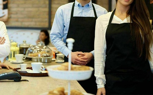Waitress waiter black apron - apron, 2