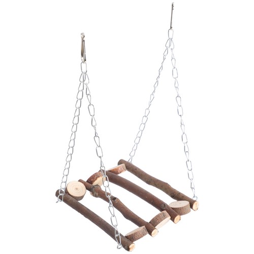 Parrot play stand swing - play, wood