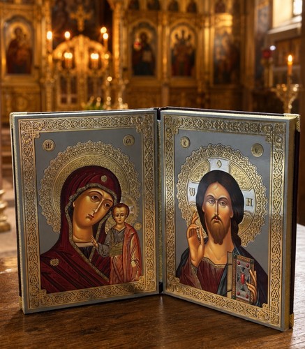 Orthodox diptych icon - icon, with