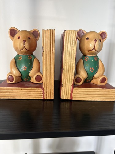 Vintage wooden teddy bear - vintage,