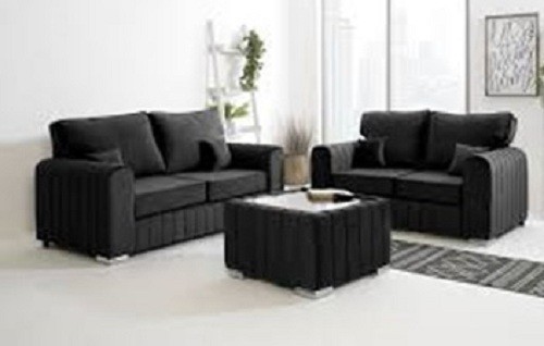 Seater black lilly sofa - 3+2,