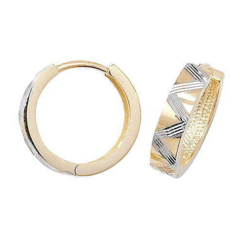 Hinged earrings 9ct yellow - hinged,