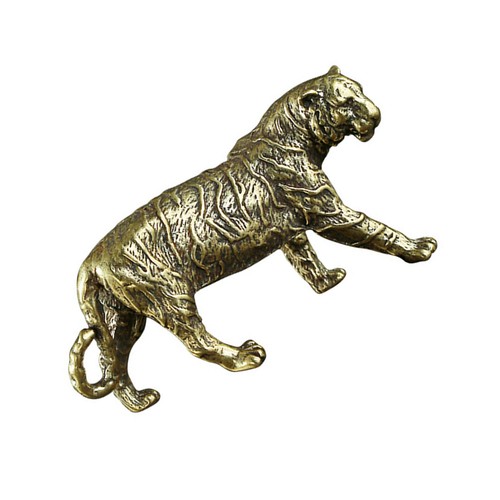 Brass animals ornament tiger - ornament,