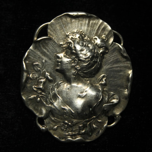 Vintage art nouveau lady - vintage,
