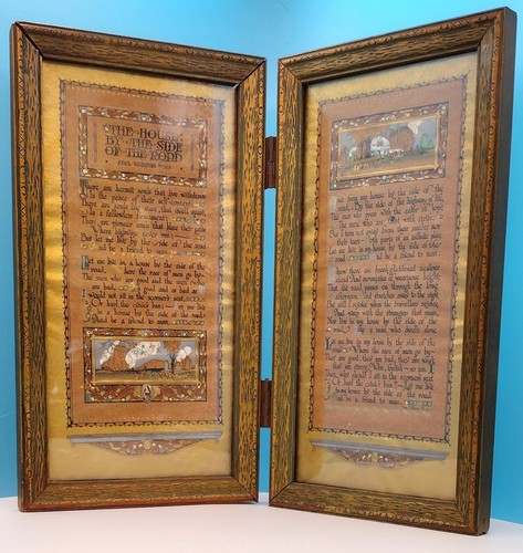 Antique 1920 buzza diptych - 1920's,