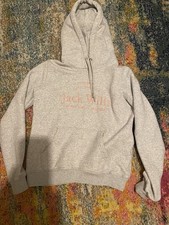 Ladies Light Grey Marl Hoodie Pink Writing From Jack Wills Size 10