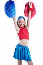 Blue or Red Cheerleader Dance Skirt. Stretch Waist. Girls Childrens Sizes. NEW!