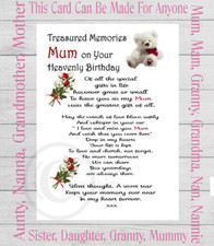 Birthday Memorial Grave Card