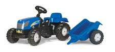 Rolly New Holland T7040 Tractor & Trailer Ride On Outdoor Garden Childrens Toy