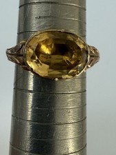 Superb Finest Georgian 18ct Gold Natural Topaz Set Ring Circa 1820