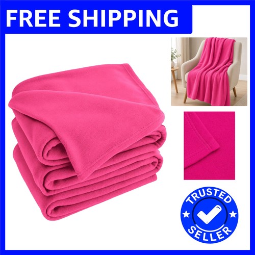 Soft lightweight pink throw - soft,