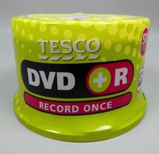 Tesco 50 Pack DVD+R 4.7GB 16x Spindle - Recordable Discs - Sealed