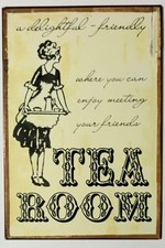 Vintage Metal Tea Room Sign