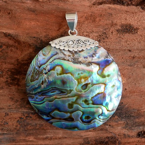 Paua abalone shell pendant 925 - paua,
