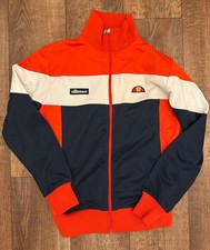 Ellesse Caprini Track Jacket Size Small Tracksuit Top Red/White/Blue Retro 