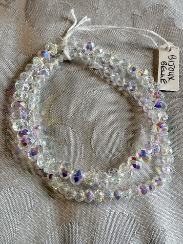 Crystal beaded stretch - crystal,