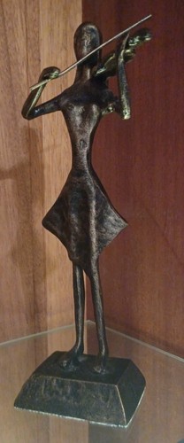 Bronze brutalist sculpture - bronze,