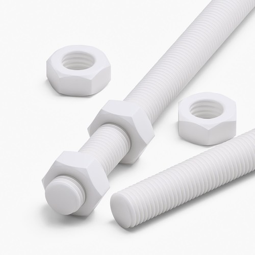 White ptfe m16 200 mm - white,