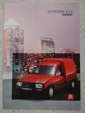Citroen C15 Champ C15D 600 765 Van Platform Cab UK Market Brochure October 1997