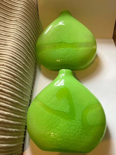 Large apple green - green, vase