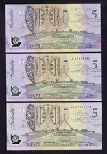 R-214.  (1992) Fraser/Cole.. $ 5 x 3 Notes.. Prefixes AA 33, AA 62, AA 82.  