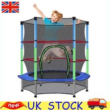 KIDS 4.5 FT MINI TRAMPOLINE & SAFETY NET STEEL FRAME JUMP EXERCISE CHILD NEW A