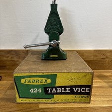 Fabrex 424 Table vice with 3" jaws  and original strong box. In nice condition.