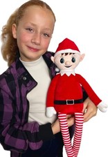 Jumbo red elf plush 60cm - 60cm, large