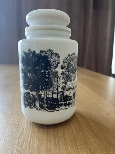 Vintage retro white milk glass - white,