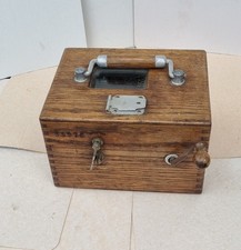 ANTIQUE PIGEON RACING CLOCK PLASSCHAERT FRÈRES BELGIUM - ORIGINAL OAK CASE & KEY