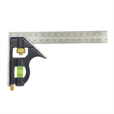 150mm Adjustable Engineers Combination Try Square Set Right Angle Ruler 6"