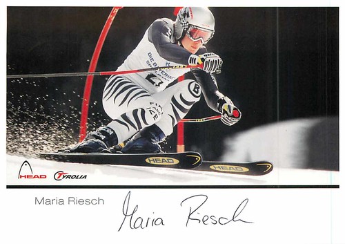 Maria riesch autograph card - riesch,