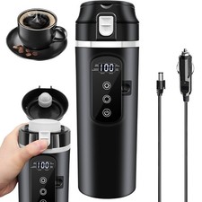12V/24V Car Heating Cup Electric Heated Travel Mug Thermos Cup Travel Coffee Mug