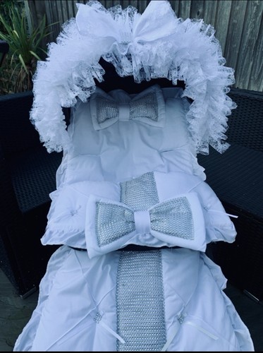 Pram pushchair frilly bling - pushchair,
