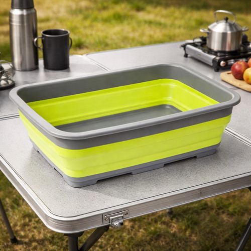 Collapsible camping wash bowl - camping,
