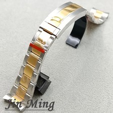 Oyster Stainless Steel Bracelet Strap for Rolex Watch - Rose/Gold/Black/Two Tone