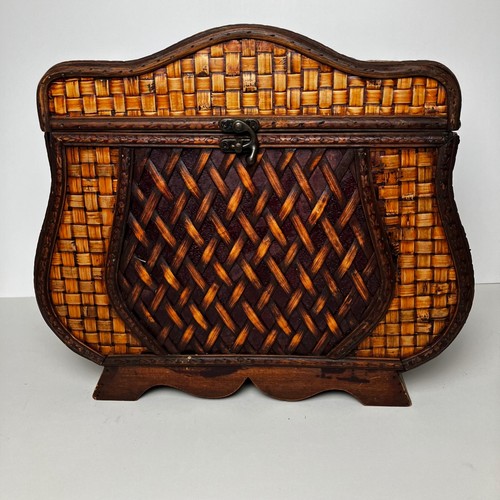 Vintage woven wicker rattan - wicker,