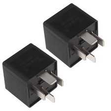 2 x Car Relay 4 Pin Replace 5M5T 14B192 CA Compatible with Ford Mondeo Black