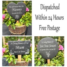Personalised Memorial Grave/Tree Marker Plaque Grave Ornament Cemetery Plaque