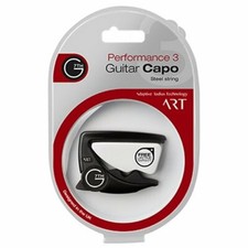 G7th Performance 3 Capo for 6-Steel String Guitar Black with A.R.T 645