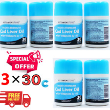 Vitamin Store High Strength Cod Liver Oil Capsules 3x30c 90pk - Mobility Support