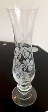 Vintage clear glass vase - vintage,