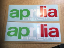 X2 Aprilia Racing Decals Stickers Italian colours For Tank, Fairing,Toolbox ect 