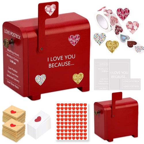 Romantic love postbox wooden - romantic,