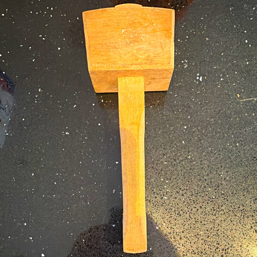 Handmade brown wooden mallet - handmade,