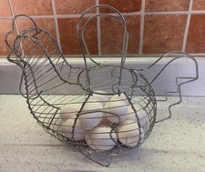 Chrome Wire Hen Shaped Egg