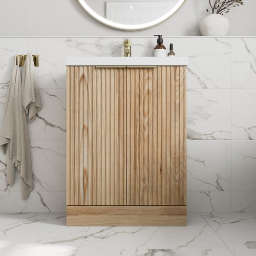 Fluted 600mm bathroom - 600mm,
