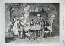 Old Antique Print 1862